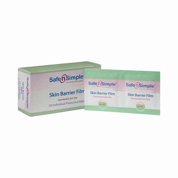 Safe N Simple Skin Barrier Wipe 43%, 20% Strength Isopropyl Alcohol, Butyl Ester of PVM/MA , 10000PK SNS81850 - main
